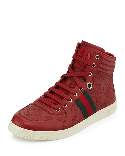 red gucci high tops|farfetch Gucci hi tops.